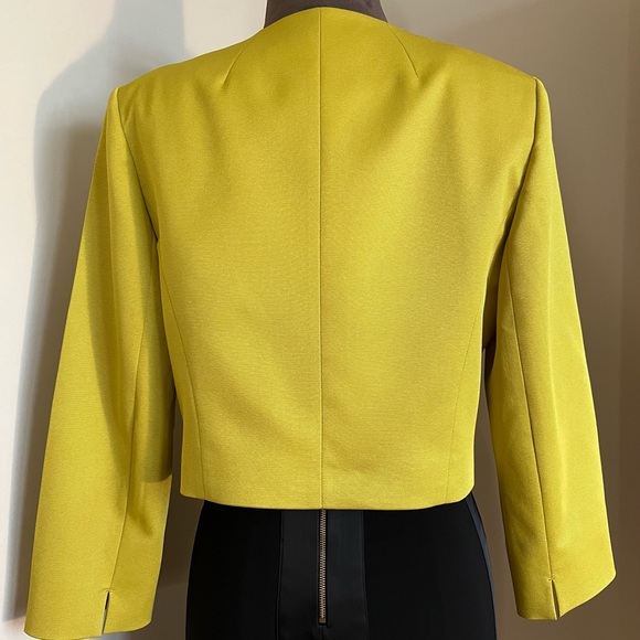 Hobbs London Lime Green Cropped Blazer - Picture 3 of 10